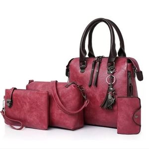 NWOT 4pc Pink Purse Handbag, Crossbody Bag, Wristlet, and Wallet *Minor Flaw